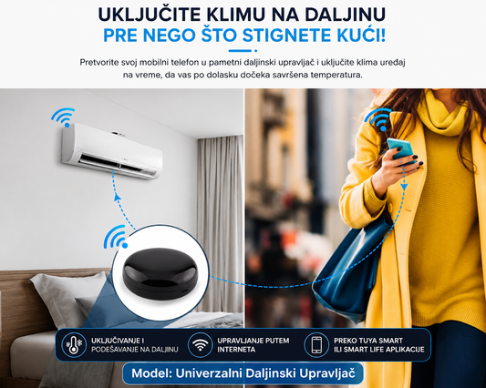 SMART WiFi IR Daljinski Kontroler – Upravljajte kućnim uređajima sa bilo kog mesta!