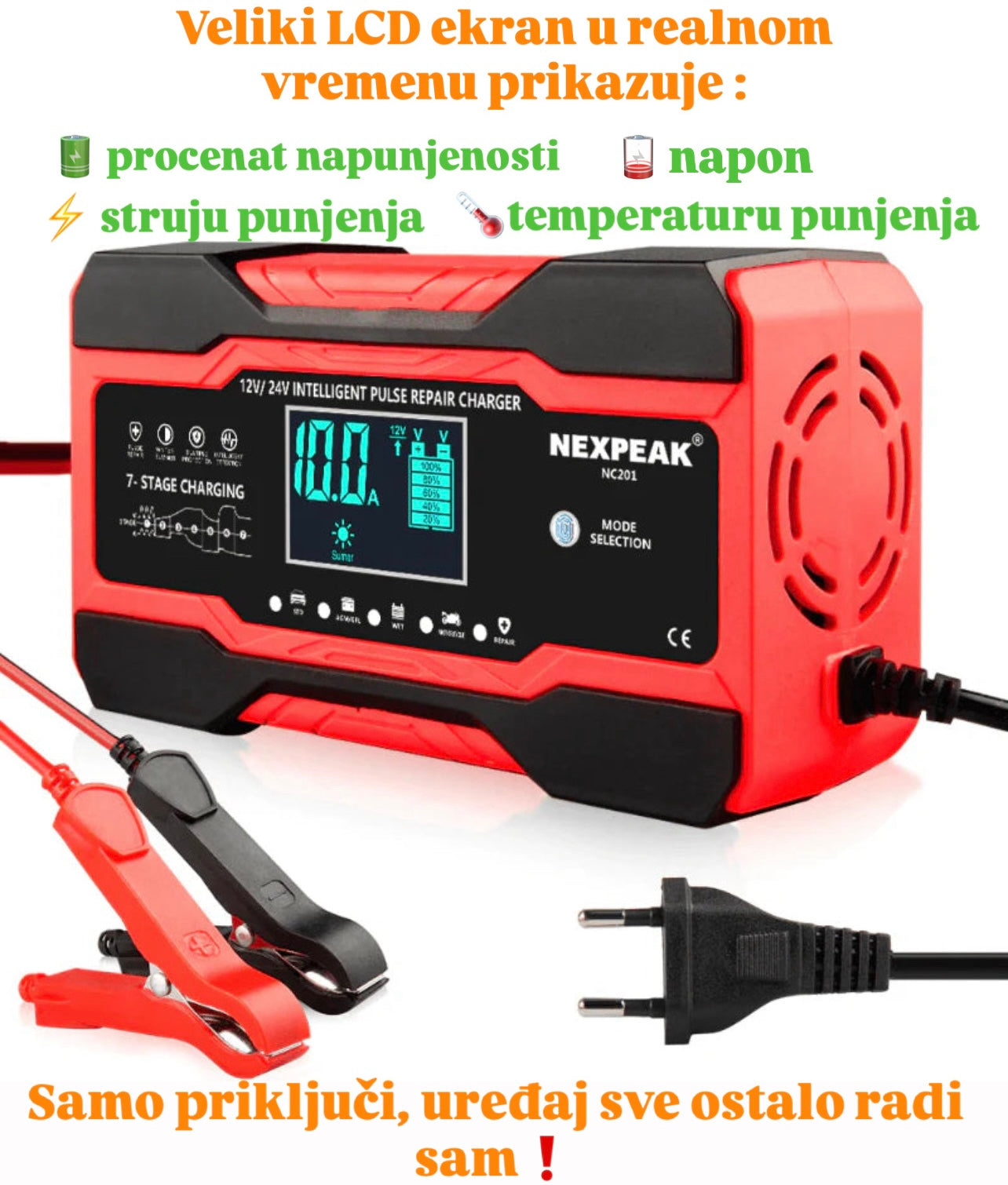Punjač Za Akumulator 12v-6A