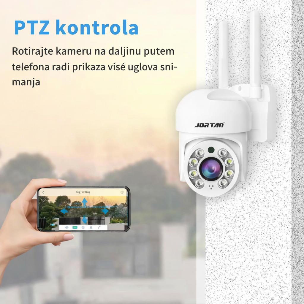 FULL HD WiFi Kamera za Dvorište – 360° Kontrola + Mikrofon+Aplikacija