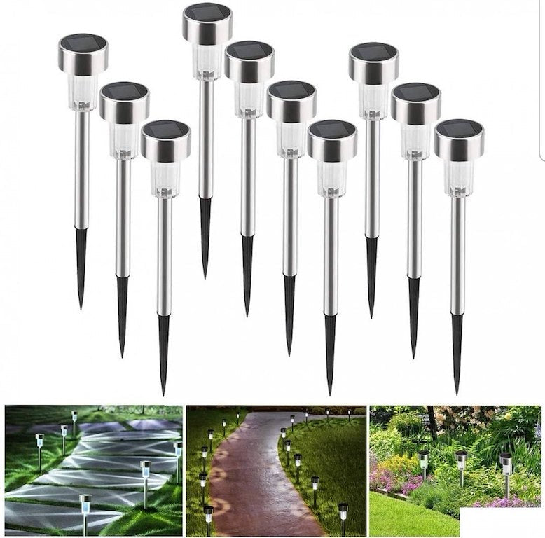 Solarne LED lampe za dvorište – Set od 10 komada